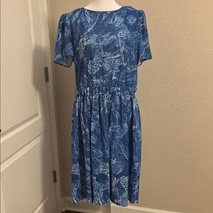 California Looks vintage blue dress